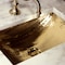 Nantucket Sinks 19.8 Inch 12.8 Inch Hand Hammered Brass Rectangle Undermount Bathroom Sink with Overflow TRB-OF - alternate 5